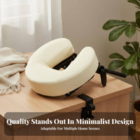 Foldable U-Shaped Face Pillow Bracket Ergonomic Design Massage Headrest Pillow Detachable for Home Users, Estheticians, Beauty Salon