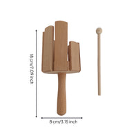 Slotted Wooden Percussion Instrument Musical Equipment Wood Block Includes Paper Box Package