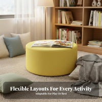 Creative Shapes Jigsaw Interlocking Bench Soft Padding children's Furniture Combinable Design Upholstered Stool Easy to Clean for Preschoolers, Grandparents, Kindergarten, Daycare Center, Waiting Room, Playroom
