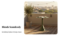 3 Pieces Modern Design 3-Piece Round Mesh Dining Set Minimalist design Round Cafe Table with 2 Chairs Weather-Resistant Outdoor Furniture Rustproof for pairs, Homeowners, Apartment Dwellers, Courtyard, Terrace, Balcony, Garden