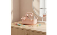 Cute Hair Accessories Organizer Compact Hair Accessory Organizer Large Capacity Storage Box with Transparent Lid Lightweight for Bedroom