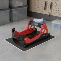 Heavy Duty Front Wheel Chock Stand Iron Vehicle Accessory Foldable for Hauling Vehicle