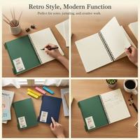 B5 Detachable Spiral Notebook Set for Students and Professionals, 120 Pages Per Book, Lined Paper