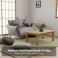 Foldable transformable Floor Sofa Bed Multi-Functional Adjustable 2-Seater Floor Couch Thick Foam padding Space-Saving Furniture Sturdy Frame for Apartment Dwellers, Students, Young Adults, Small Spaces, Bedroom, Living Room, Lounge Area
