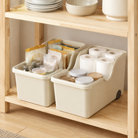 Kitchen Wagon, Gap Storage, Wagon with Casters, 2-Tier PP, Seasoning, Pot Lid Storage, White