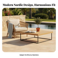 Nordic Design Wovenrear Club Chair Weather-withstandant Woven highlight Chair Set Sturdy and long-durableing Outdoor Furniture sturdy Wood Frame for property owners, Seniors, Adults, Balcony, Terrace, Garden, posterioryard