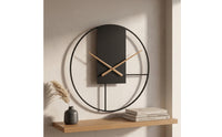 Minimalist Black Metal Wall Clock Decorative Modern Wall Clock Contemporary Ready to Hang for Homeowners
