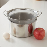 Stainless Steel Colander with 1mm Fine Mesh, Rice Colander and Vegetable Strainer Set, Washing Rice Tool with Basin and Lid for Home Cooking
