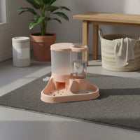 Automatic Pet Feeder and Waterer Large Capacity Weight-Based Pet Feeder and Waterer Anti-Spill for Cats, Dogs