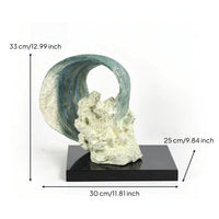 Abstract Rock Statue Contemplative-Style Rock Sculpture Tabletop Stone Ornament for Interior Designers, Art Collectors, Tea Room
