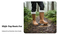 Knee-High Rain Boots Non-Slip Sole Tall Rain Boots Easy to Clean Elevated Wellingtons for Gardeners, Commuters, Rainy Days, Slippery Ground, Outdoor