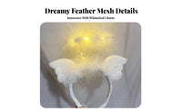 Illuminated Ry Headband 3 Lighting Modes Illuminated Hare Ears Headband Glitter Hare Hair Hoop View-Catching Light-up Hare Ear