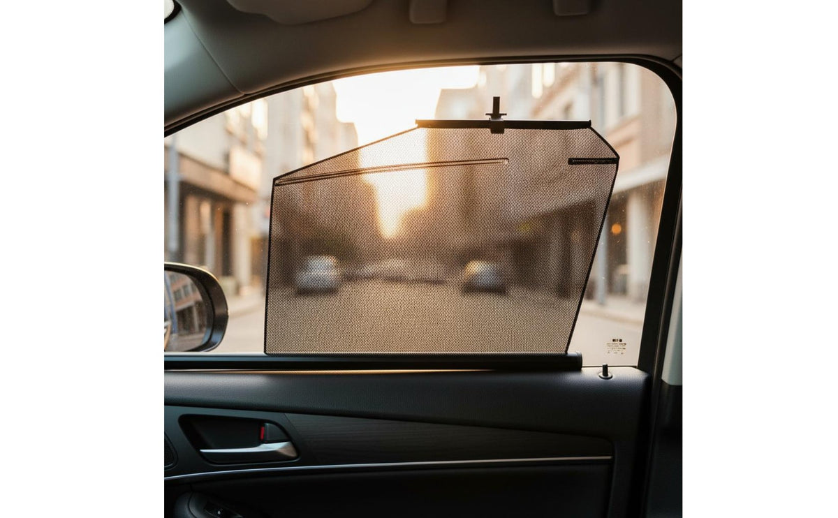 Automatic Retractable Car Sunshade Cooling Effect Automatic Car Sunshade Automotive Interior Accessory Space Saving for Parking