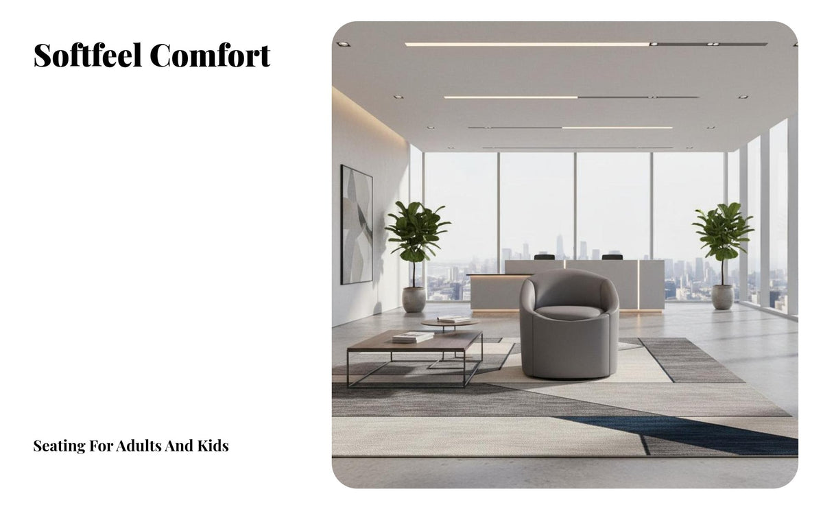 Creative Shape Curved Seating unit adaptable configuration L-Shaped Lobby Couch Modern stylistic sectional Sofa dense foam Cushions for Office personnel, Interior Designers, Business Owners, Reception Area, Waiting Room, Lounge, Breakroom