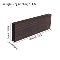 Ebony Wood Block for DIY Knife Handle, Knife Scale, Musical Instrument, 120x40x10mm