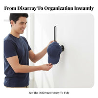 Baseball Cap Display Rack Space Saving Wall Mounted Hat Rack Minimalist Wall-Mounted Mounted Hat Hanger for Entryway, Closet