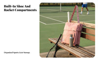 Racket Shoulder Bag Multi-Functional Badminton Racket Carrier Badminton Tote Bag Multifunctional Pickleball Paddle Tote for Gym