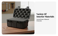 Portable Plastic Tool Case Lockable Sturdy-Duty Tool Box Waterproof Safety Case Crushproof Secure for Technicians, Travel