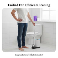 Toilet Brush Removes Tough Stains Toilet Scrubber Set Scratch for Lavatory