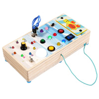 Busy Board Hand-Eye Coordination Board Fine Motor Skills Toy for Kids, Indoor, Travel