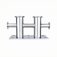 Double-Cross Bollard Mounting Holes Stainless Steel Bollard Heavy Duty for Dock, Harbor