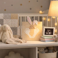 DIY Footprint Keepsake Board Tabletop Centerpiece Newborn Easter Announcement Sign Sturdy Infant Birth Announcement Sign for Newborns, Family, Nursery