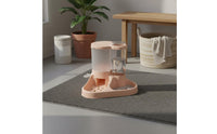 Automatic Pet Feeder and Waterer Large Capacity Weight-Based Pet Feeder and Waterer Anti-Spill for Cats, Dogs