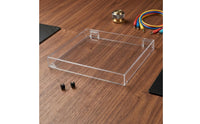 Clear Dust Cover with Hinges Transparent Turntable Dust Cover Hinge Safeguarding Vinyl Player Lid Hinge Long-Lasting for Vinyl Collectors, Audiophiles, Home Audio Setups