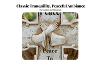 Praying Hands Cross Decoration Weather Resistant Celestial Feather Cross Statue Celestial Feathers Statue Spiritual Consolation