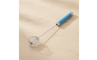 Semi-Automatic Egg Beater Press-Style Push Whisk Manual Rotary Whisk with Stainless Steel Head for Home Home Cooks, Pastry Making, Kitchen