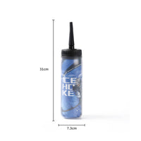 Ice Hockey Water Bottle Single-Hand Long Hockey Bottle Leak-Secure for Cyclists, Athletes, Biking