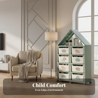 children's Book and Toy Organizer front-facing Display for young children, Educators