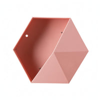 Faceted Hexagonal Wall Shelf Deep Cavity Hexagon Wall Shelf Matte Finish