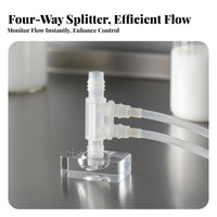4-Way Barbed Hose Fitting Leak-Resistant Seal Reducing Cross Connector Sturdy Multi-Directional Cross Connector for Gardeners, Repair Specialist S