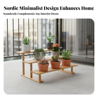 Multitier Design Tiered blossom Ladder Indoor outdoorsdoor Use angled-frame Plant Ladder complimentarystanding Display spaceSaving for Gardeners, home users, Balcony, Patio, Living Room, Bedroom