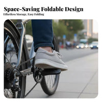 2 Pieces Electric Bike Rear Pedals Space Saving Electric Two-Wheeler Rear Pedals Aluminum Alloy Foot Pegs Sturdy Duty Vehicle
