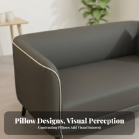 Minimalist Design Loveseat Soft Cushions Upholstered 2-Seater Sofa Sturdy Frame Living Room Seating High-Density Foam Cushion for Homeowners, Apartment Dwellers, Telecommuting Workers, Reception Area, Bedroom, Retail Retailer, Office