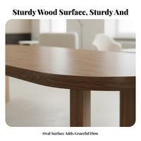 Modern Design Oval Boardroom Table Simple Design Oval Conference Table Sturdy Legs Office Furniture Stable Support for Business Professionals, Teams, Executives, Collaboration Space