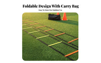 Portable Agility Ladder Sturdy Rungs Speed Ladder Lightweight Sports Equipment Extendable for Athletes, Coaches, Kids, Outdoor, Gym