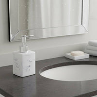 Marble Pattern Soap Dispenser Long-Lasting Marble Soap Dispenser Square Lotion Pump Bottle Easy to Clean for Hotel