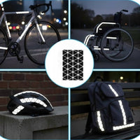 Reflective Bike Sticker Sheet Nighttime Visibility Triangle Sticker Sheet Bike Reflective Stickers Bright Reflection