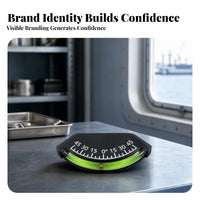 0° to 45° Marine Inclinometer Black Bubble Inclinometer Plastic Boat Angle Meter Mounting Screws