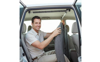 Easy Installation Telescopic Car Clothes Bar No-Drill Car Interior Clothes Hanging Non-Slip Grip Backseat Garment Bar Heavy Duty for Travelers, Sales Professionals, Camping