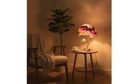 Elegant Rose Petal Lamp Unique Table Lamp with Flower Shade Soft Floral Desk Light Cozy for Living Room, Wedding