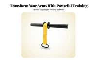 Handheld Wrist and Forearm Roller Weight Loading Sturdy Nylon Strap Wrist Strength Bar Forearm Training Bar Metal Loop