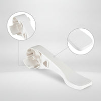 White RV Toilet Pedal Curved Toilet Foot Pedal Compact Hardware Low-Profile for Recreational Vehicle