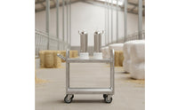 Easy to Clean Stainless Steel Milk Cup Portable Milking Cup with Outlet Tube Efficient Hygienic for Homesteaders