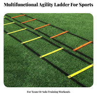 Portable Agility Ladder Sturdy Rungs Speed Ladder Lightweight Sports Equipment Extendable for Athletes, Coaches, Kids, Outdoor, Gym