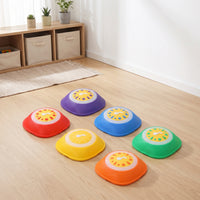 6 Pieces Stepping Stone with Light and Sound Interactive Musical Indoor Stepping Stones with Lights for Kids