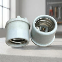 Bulb Holder with High Temperature Resistant Ceramic, E40 Lamp Holder for 25A Rated Current, Waterproof Outdoor Design, Fishing Light Socket